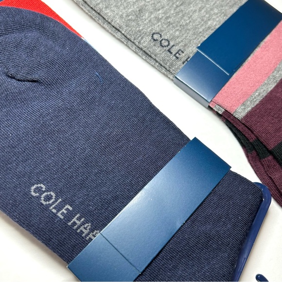 Cole Haan Men’s Dress Socks Multi-Color Cotton Blend 2 Pairs Bundle Shoe Sz 7-12 - Picture 7 of 16